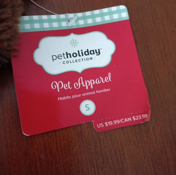 Reindeer Dog Outfit Small Bells Plush Hood Christmas Pet Holiday Collection - Picture 4 of 6